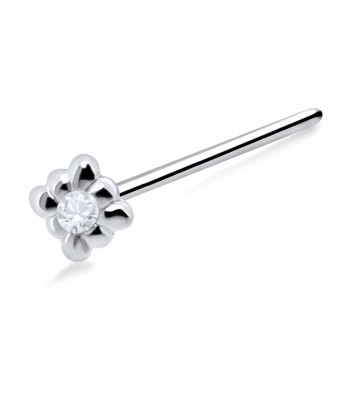 Intricate Design Silver Straight Nose Stud NSKA-698